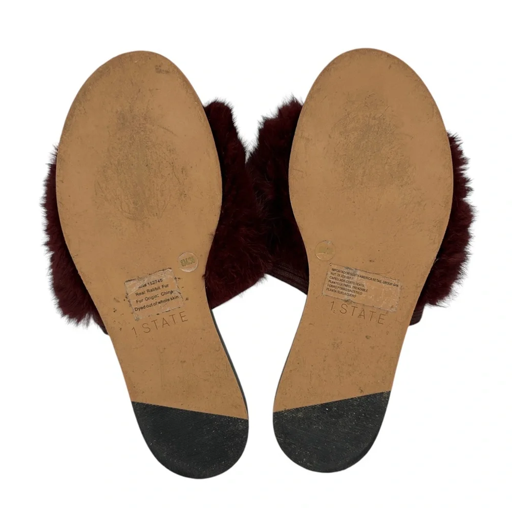 1. State Carrisma Fur Studded Slide Sandals (8M)